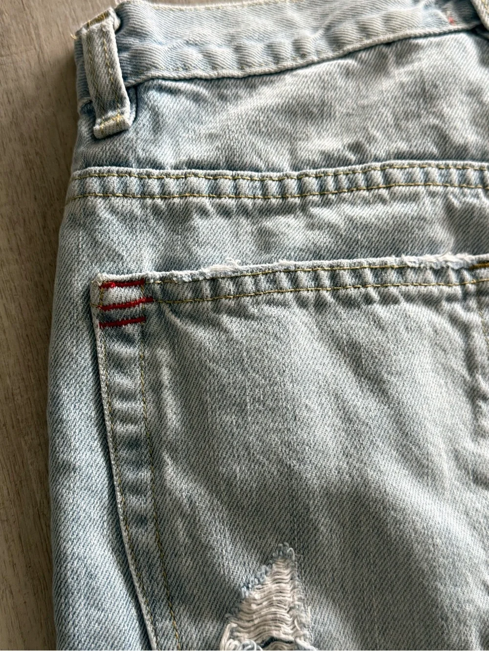 Urban Outfitters BDG Girlfriend Hi-Rise Light Distressed Denim Shorts Women's 25